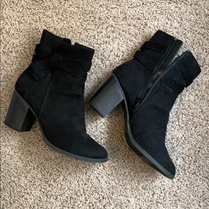 Black Suede Ankle Booties